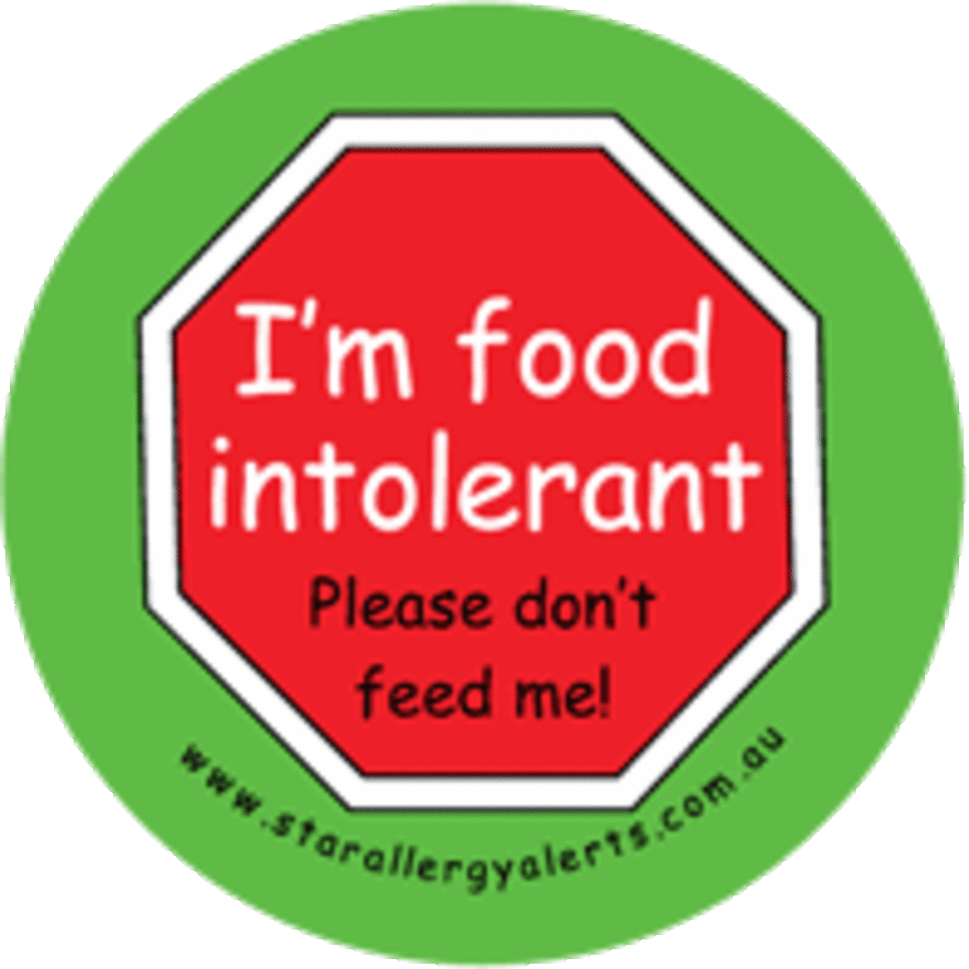 I'm Food Intolerant- Please don't feed me! Badge Pack image 0